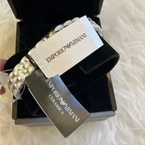 Emporio Armani AR1488 White Ceramic Watch with Armani warranty book Armani Ceramica Mother of Pearl Dial Ladies Watch AR1488  main image 4